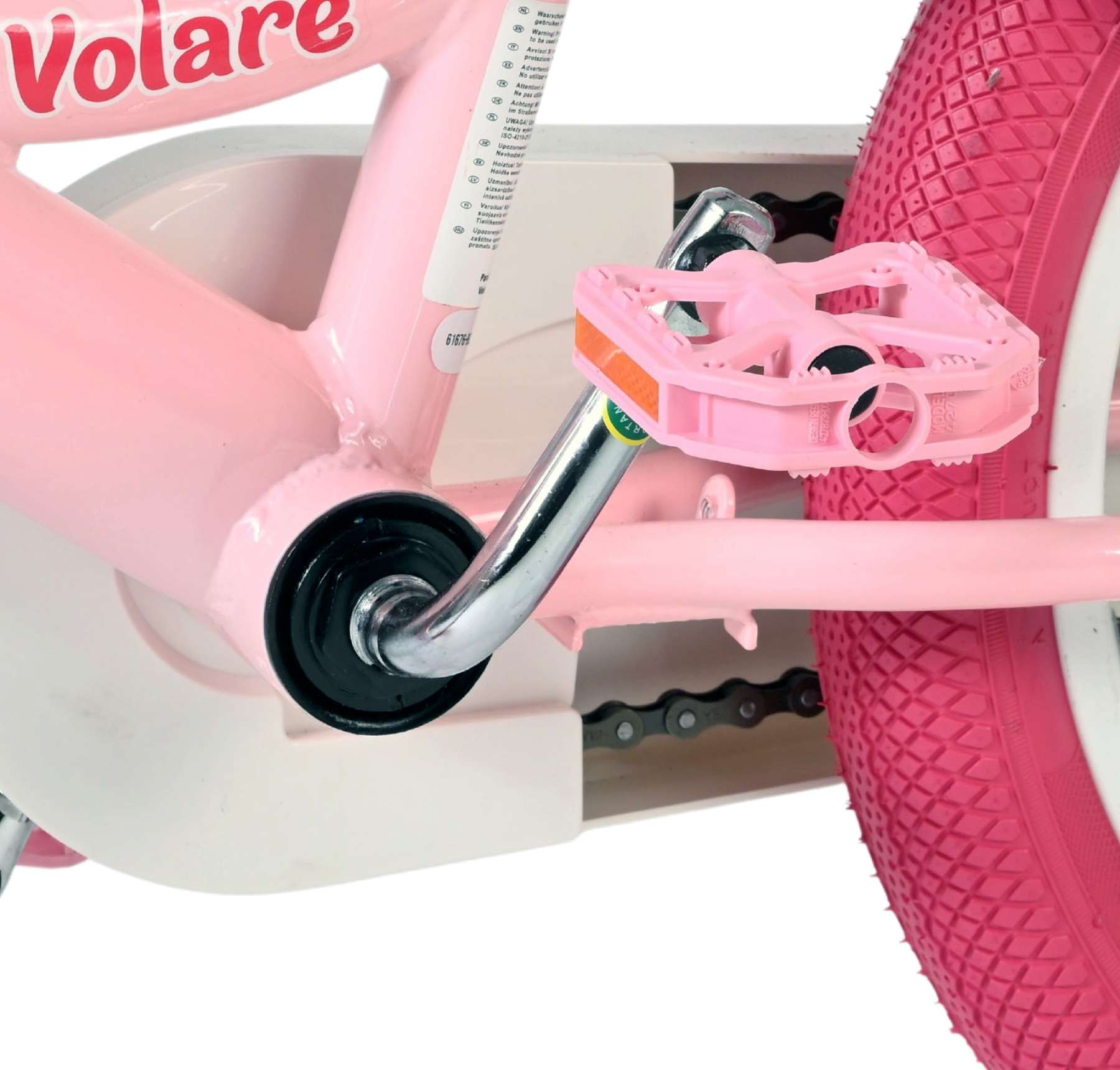 Volare | Meisjes Kinderfiets Unicorn, 16 inch, Roze, Twee Handremmen - Afbeelding 9
