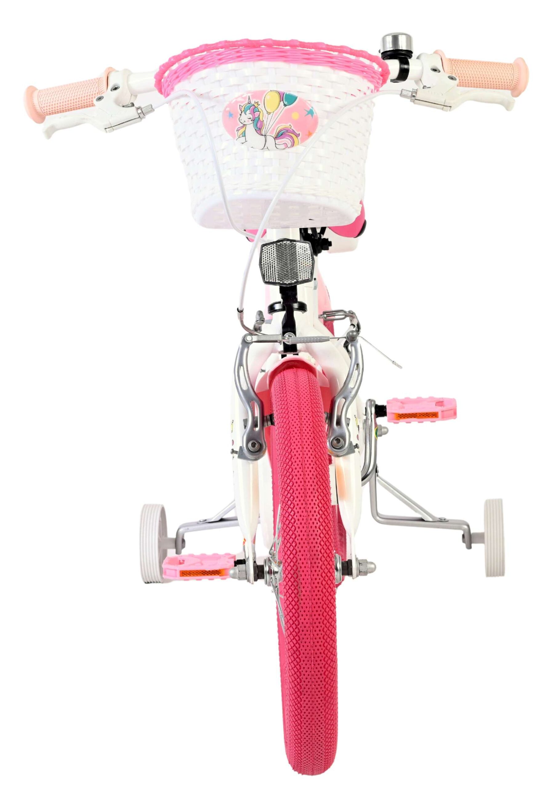 Volare | Meisjes Kinderfiets Unicorn, 16 inch, Wit, Twee Handremmen - Afbeelding 6