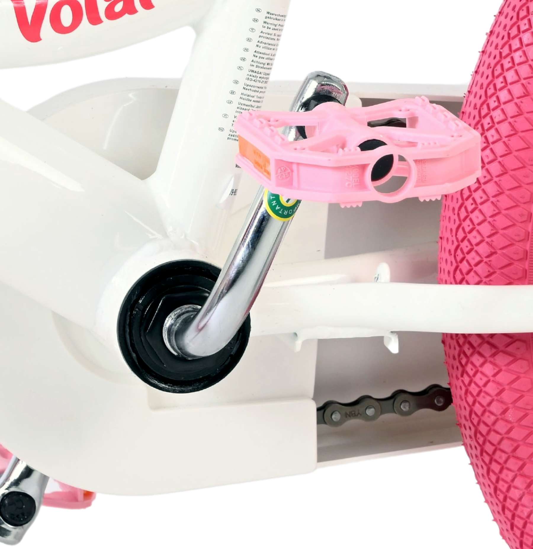 Volare | Meisjes Kinderfiets Unicorn, 16 inch, Wit, Twee Handremmen - Afbeelding 9